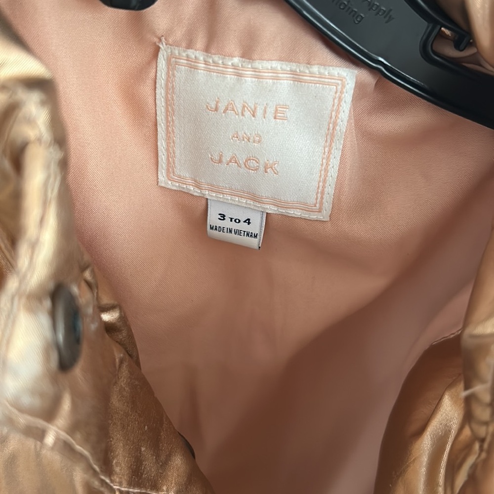 Janie And Jack Metallic Puffer Jacket - Picture 2 of 7